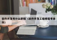 软件开发考什么职称（软件开发工程师报考条件）