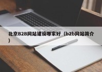 北京B2B网站建设哪家好（b2b网站简介）