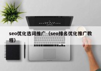 seo优化选词推广（seo排名优化推广教程）