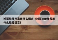 鸿蒙软件开发用什么语言（鸿蒙app开发用什么编程语言）