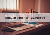 阳泉seo优化包括什么（seo平台优化）