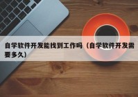 自学软件开发能找到工作吗（自学软件开发需要多久）